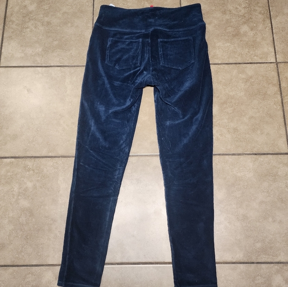 SPANX Ready To Wow Leggings Dark Blue Corduroy Size XL - Picture 2 of 4